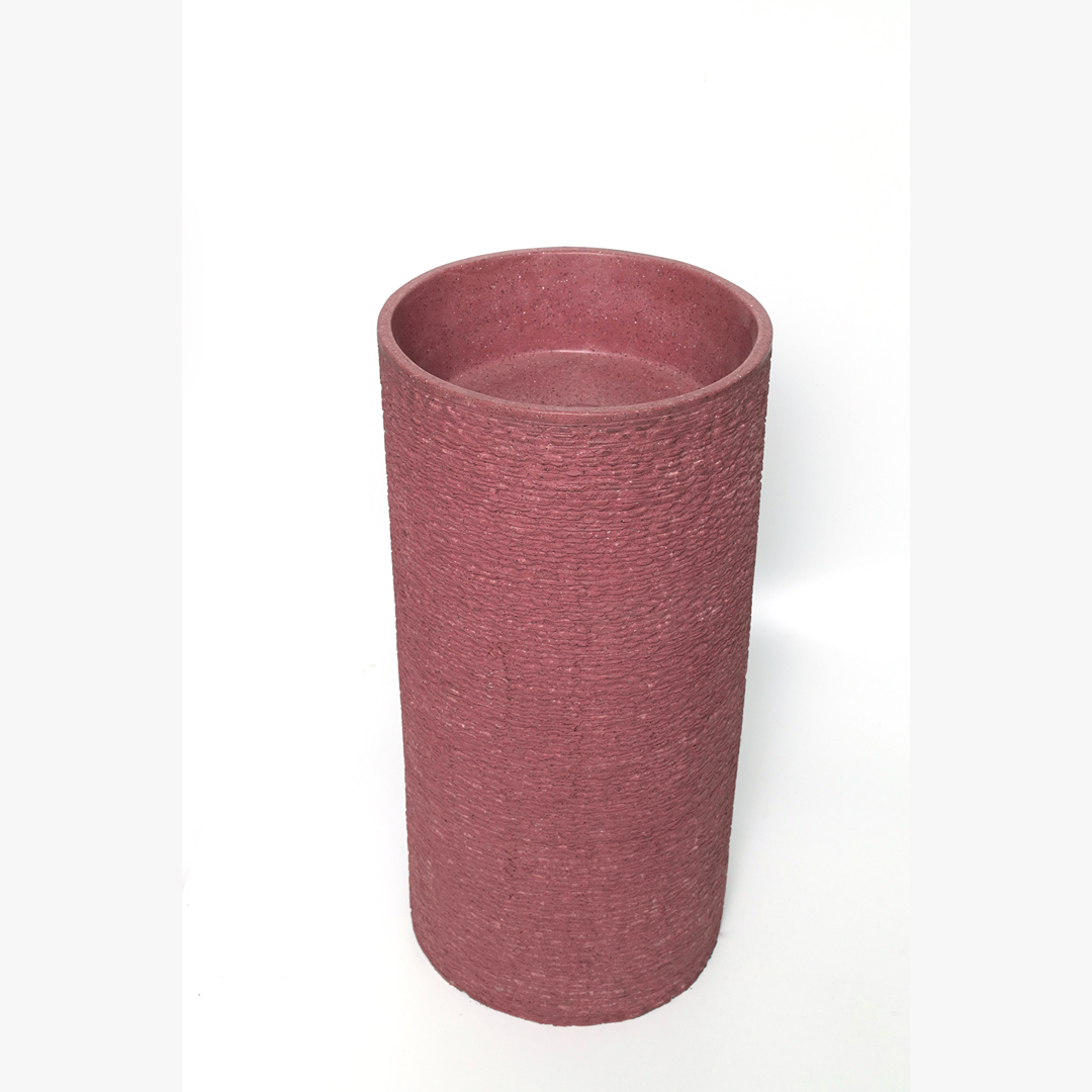 Minimalist standalone wash basin with premium stone finish